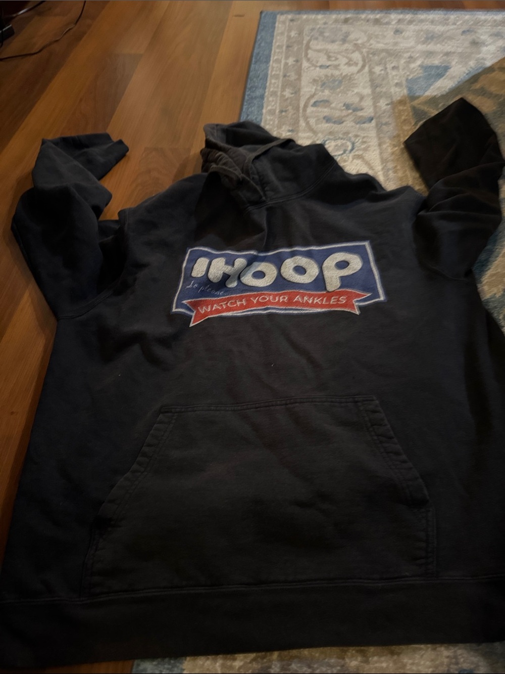 IHOP Watch Your Ankles Black Graphic Hoodie